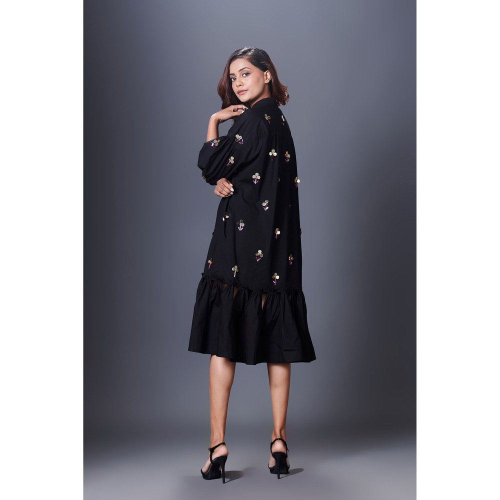 Deepika Arora Black Hand Embroidered Dress