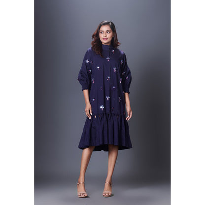 Deepika Arora Purple Hand Embroidered Dress