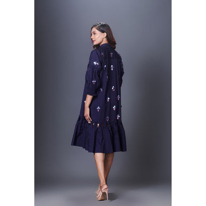 Deepika Arora Purple Hand Embroidered Dress