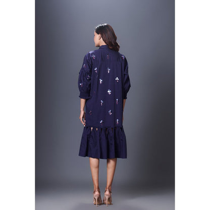 Deepika Arora Purple Hand Embroidered Dress