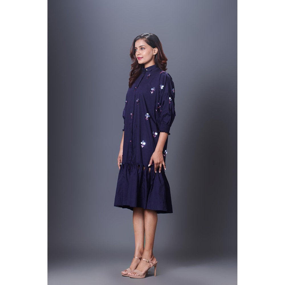 Deepika Arora Purple Hand Embroidered Dress