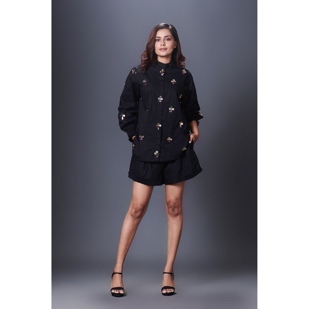 Deepika Arora Black Embellished Shirt