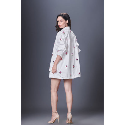 Deepika Arora White Embellished Shirt