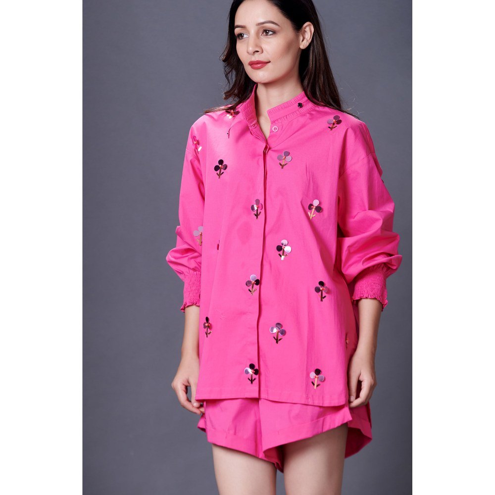 Deepika Arora Pink Embellished Shirt