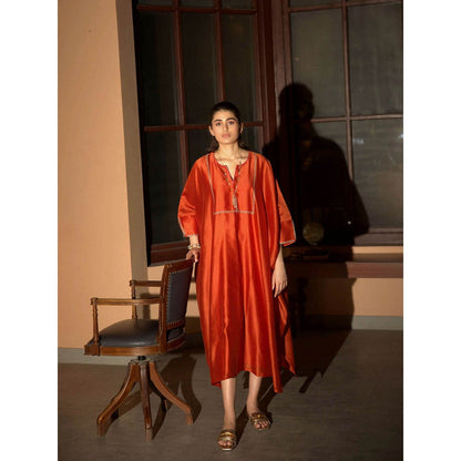 DEEPTHEE Orange Kaftan Dress