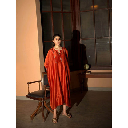 DEEPTHEE Orange Kaftan Dress