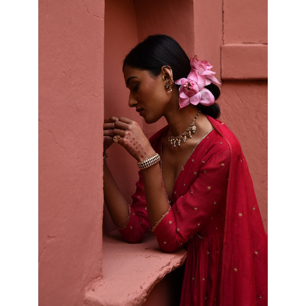 DEEPTHEE Vermillion Short Peplum (Set of 3)