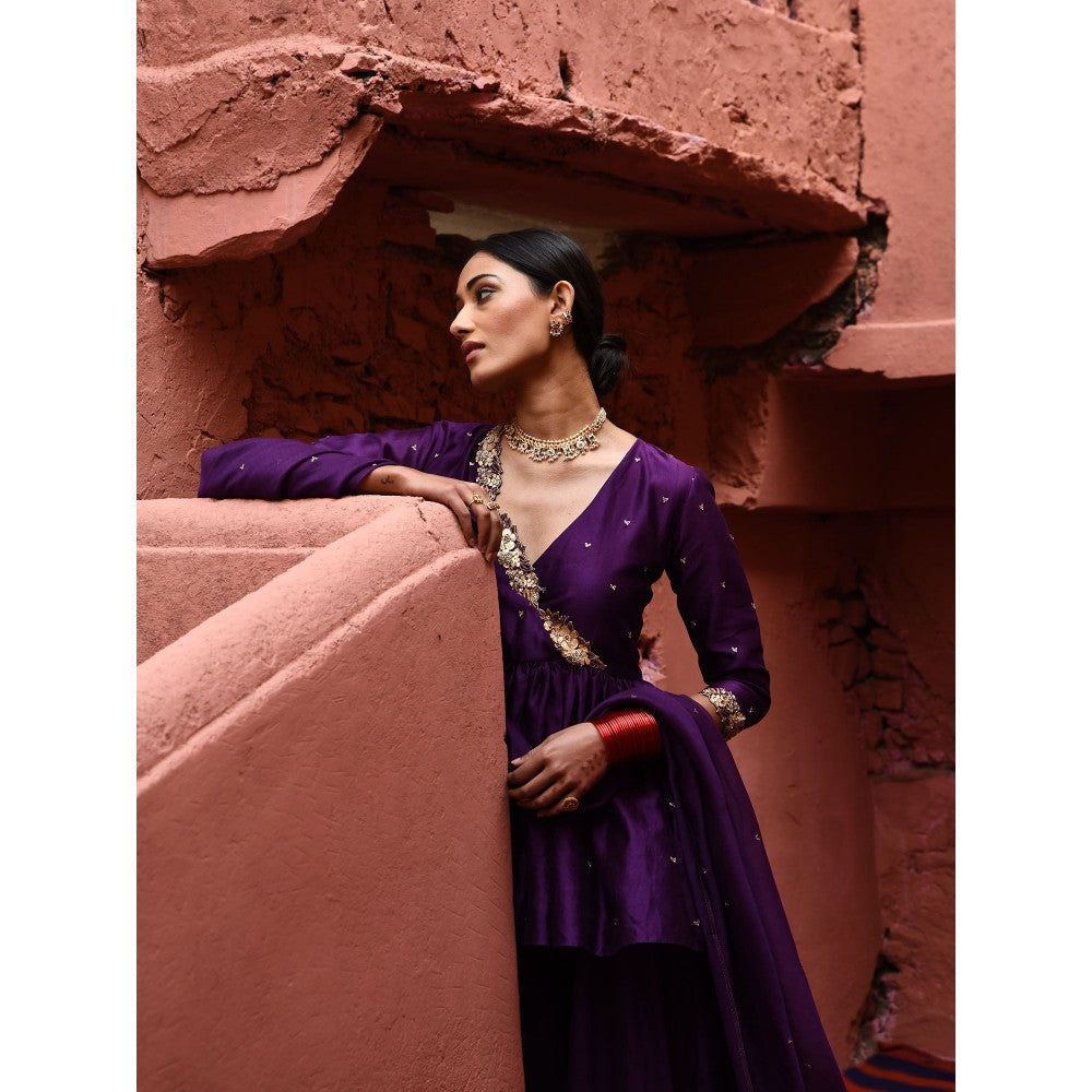 DEEPTHEE Aubergine Short Peplum (Set of 3)