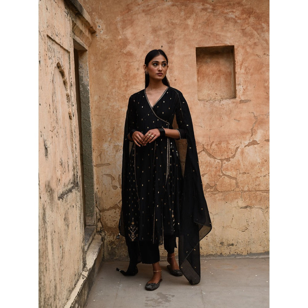 DEEPTHEE Black Angrakha (Set of 3)