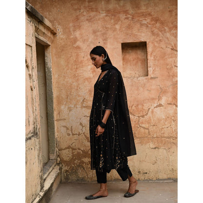 DEEPTHEE Black Angrakha (Set of 3)