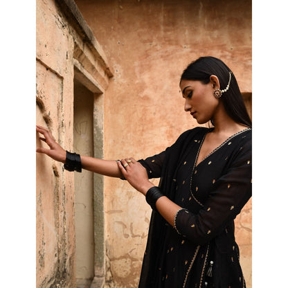 DEEPTHEE Black Angrakha (Set of 3)