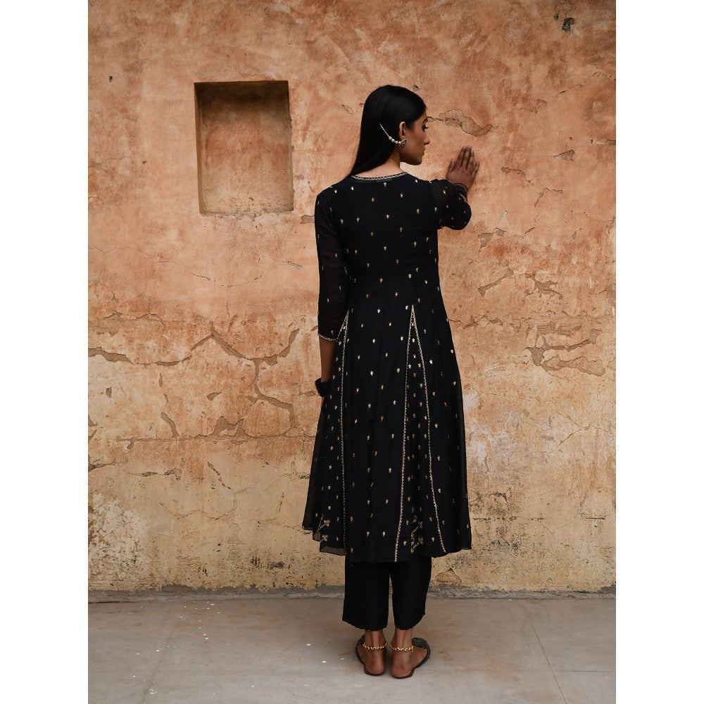 DEEPTHEE Black Angrakha (Set of 3)