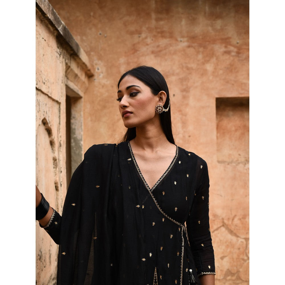 DEEPTHEE Black Angrakha (Set of 3)