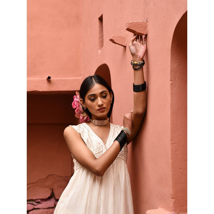 DEEPTHEE Ivory Gather Kurta (Set of 2)