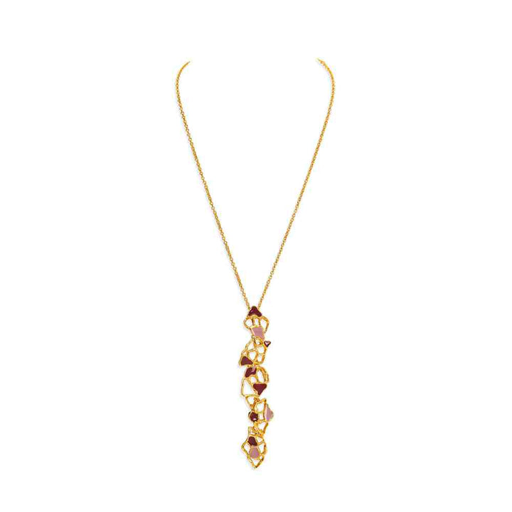 Dhwani Bansal Adjustable Gold And Purple Enamel Gaia Necklace