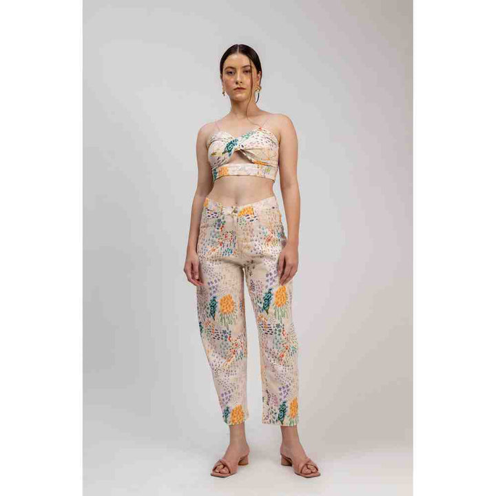 Doodlage Multicolor Printed Maria Tapered Pants