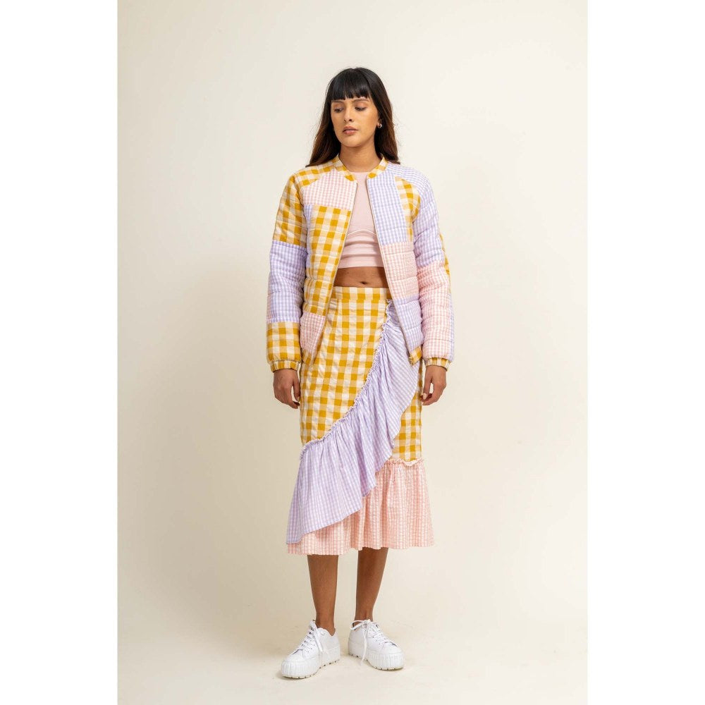 Doodlage Erin Multi-Color Bomber Jacket
