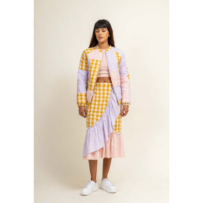 Doodlage Erin Multi-Color Bomber Jacket
