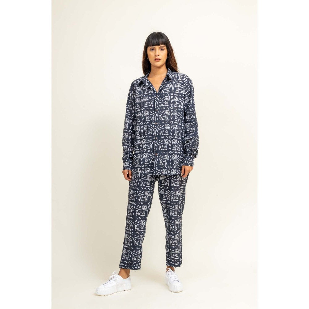 Doodlage Earo Printed Shirt With Pant (Set of 2)