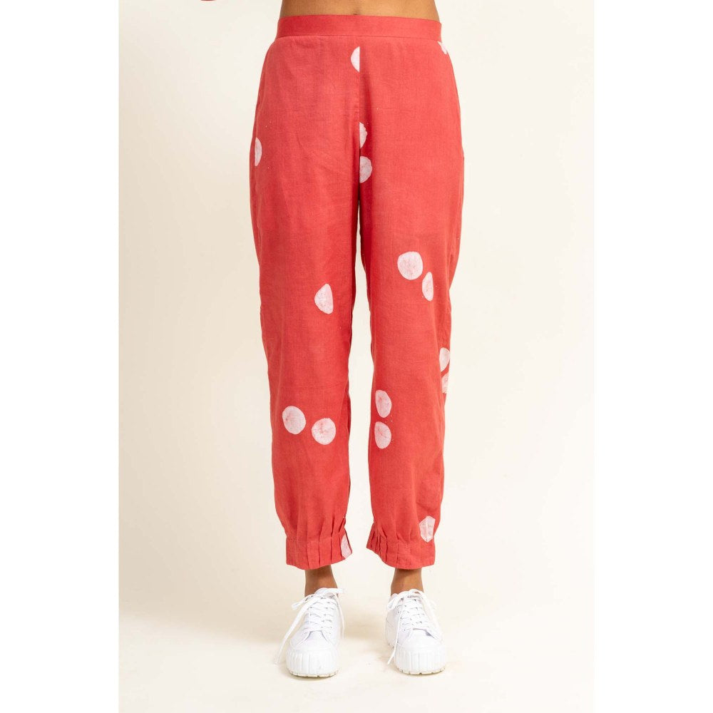 Doodlage Sehela Batik Coral Tunic With Pant And Belt (Set of 3)