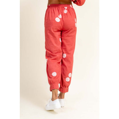 Doodlage Sehela Batik Coral Tunic With Pant And Belt (Set of 3)