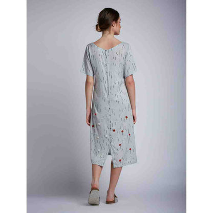 Doodlage Shift Dress With Floral Embroidery