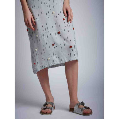 Doodlage Shift Dress With Floral Embroidery