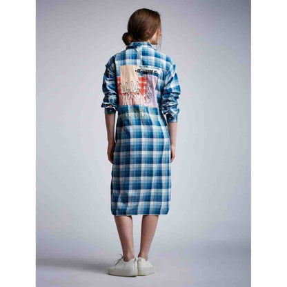 Doodlage "Re-Loving It" Shirt Dress With Patchwork