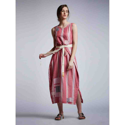Doodlage Wrap Dress With Patchwork