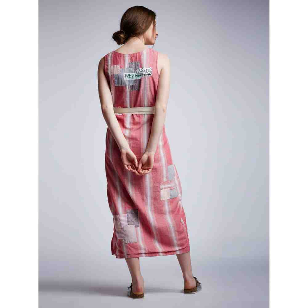 Doodlage Wrap Dress With Patchwork