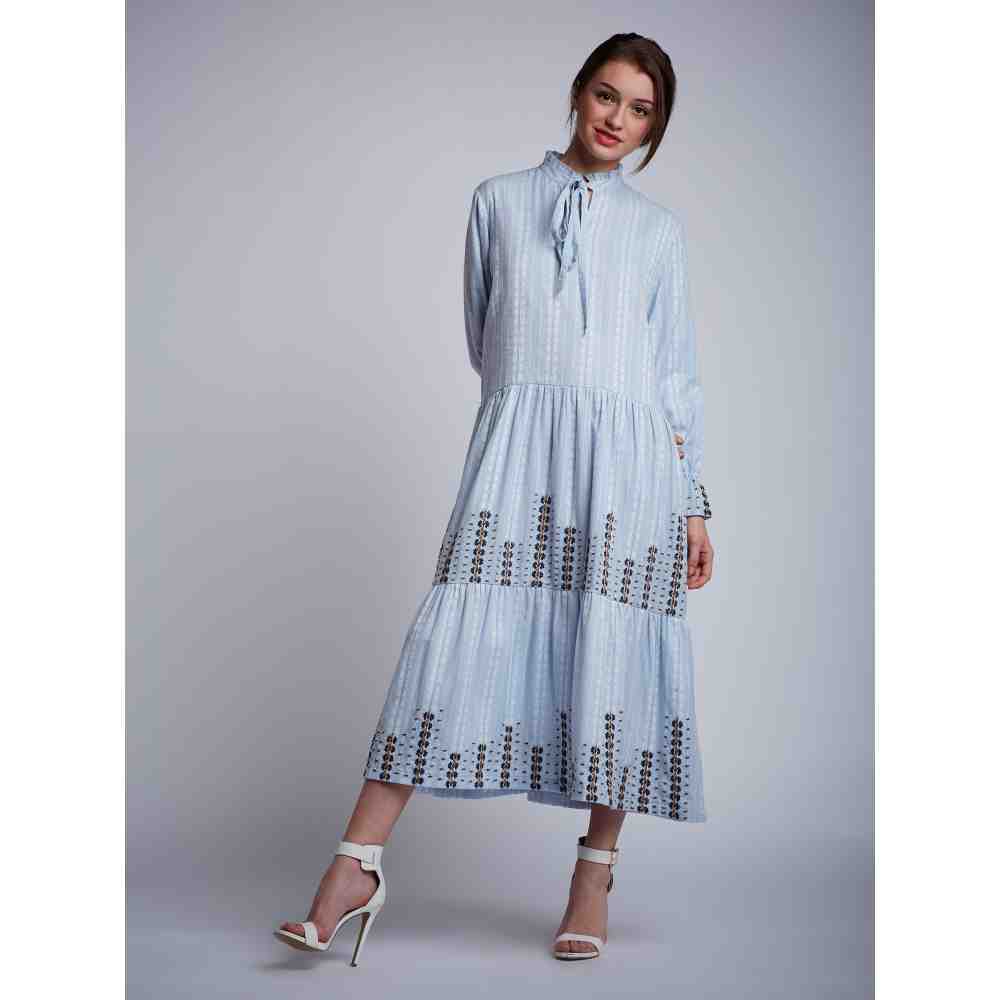 Doodlage Embroidery Gathered Dress