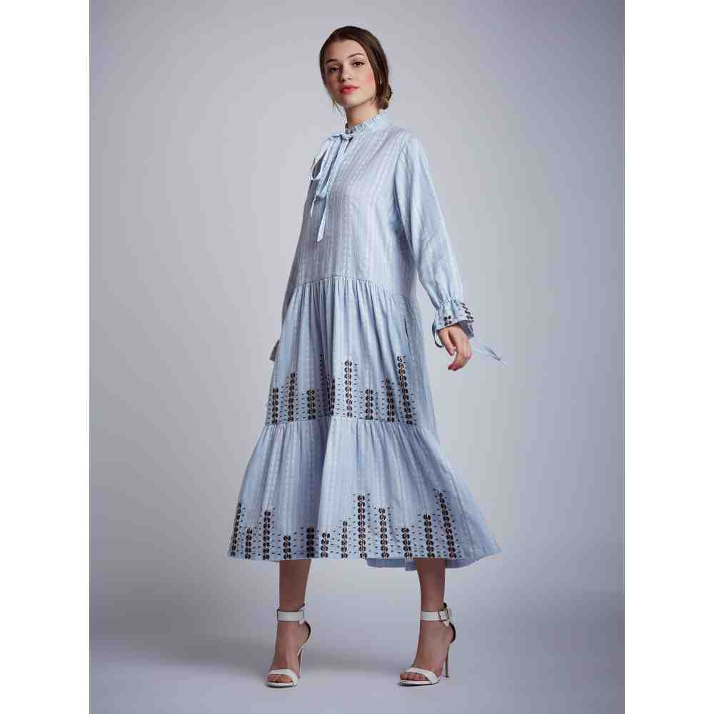 Doodlage Embroidery Gathered Dress