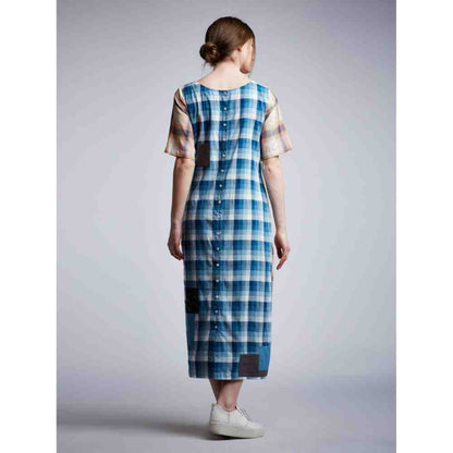 Doodlage Shift Dress With Patchwork And Embroidery