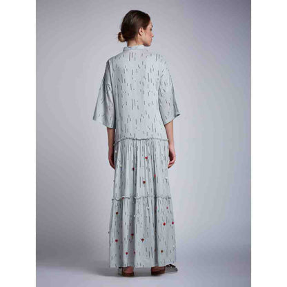 Doodlage 3 Layer Dress With Floral Embroidery