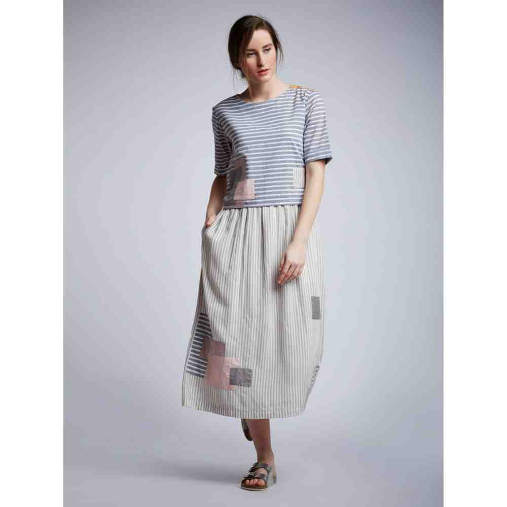 Doodlage Patchwork Slogan Top Dress