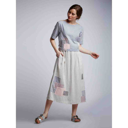 Doodlage Patchwork Slogan Top Dress