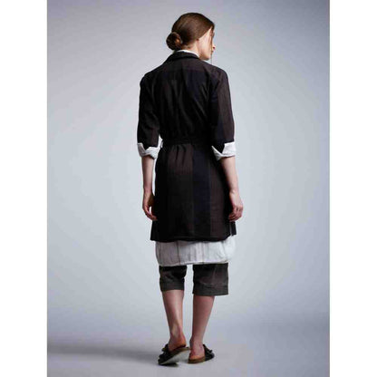 Doodlage Striped Blazer With Embroidery