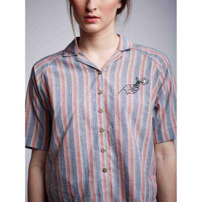 Doodlage Baseball Shirt With Embroidery