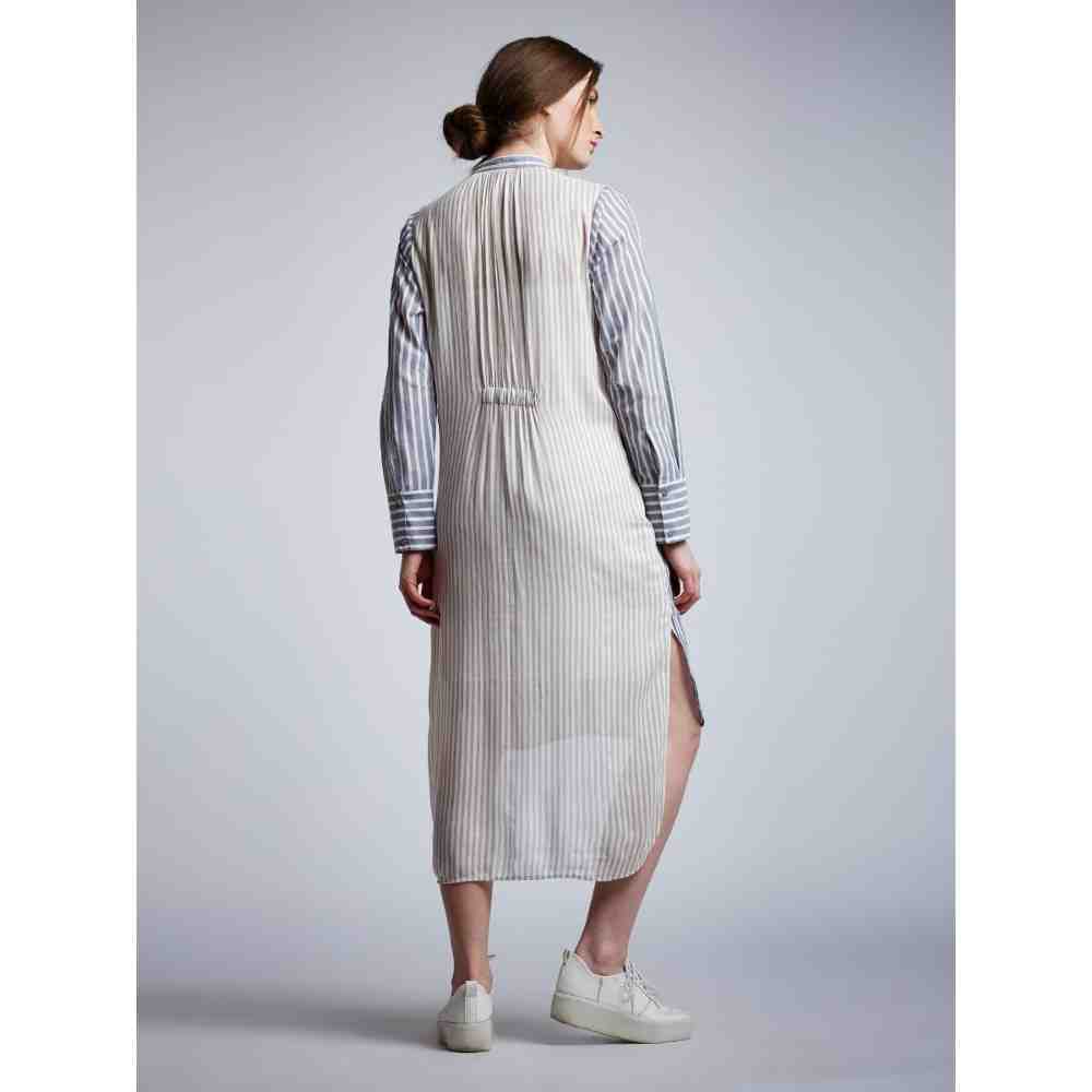 Doodlage Camo Embroidery Back Elastic Dress