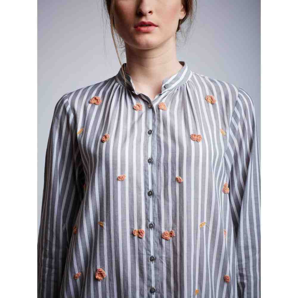 Doodlage Camo Embroidery Back Elastic Dress