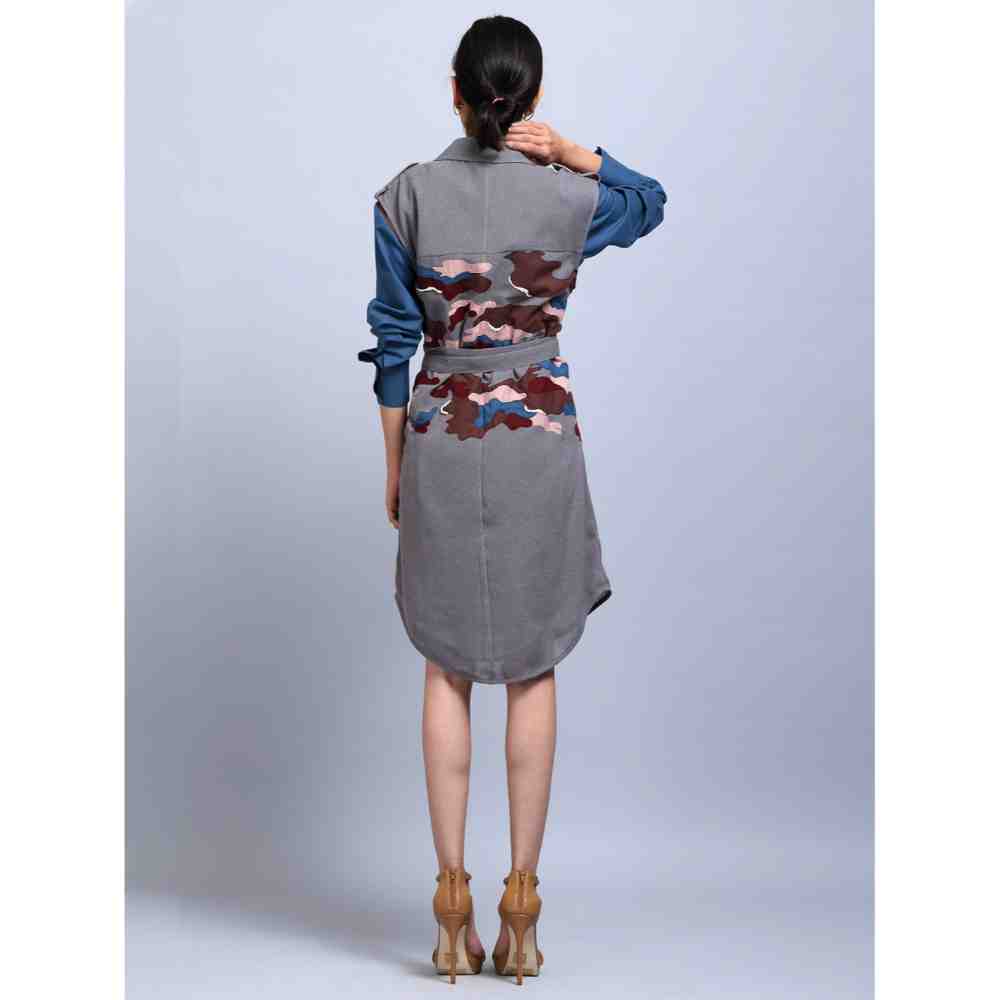 Doodlage Embroidery Camo Jacket