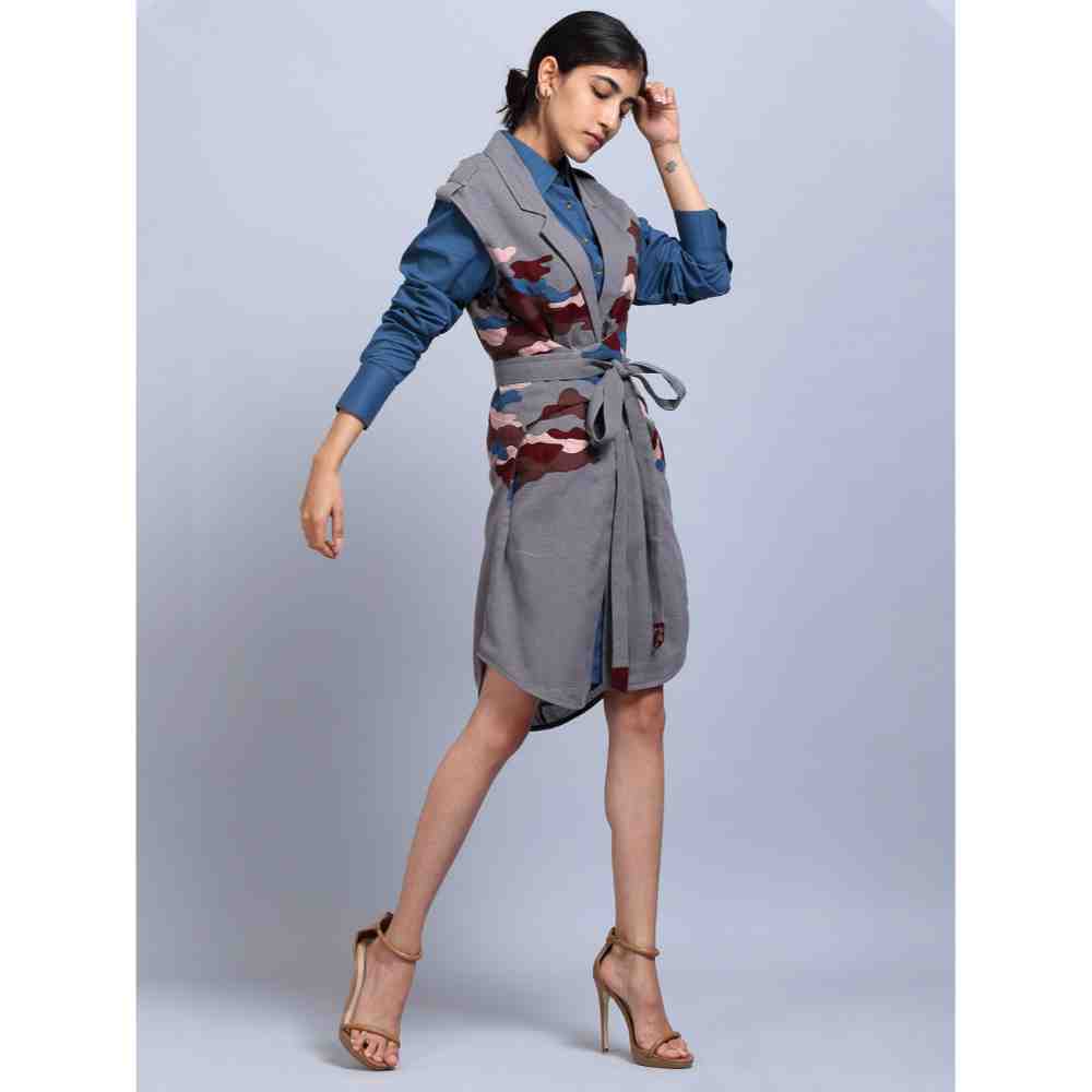 Doodlage Embroidery Camo Jacket