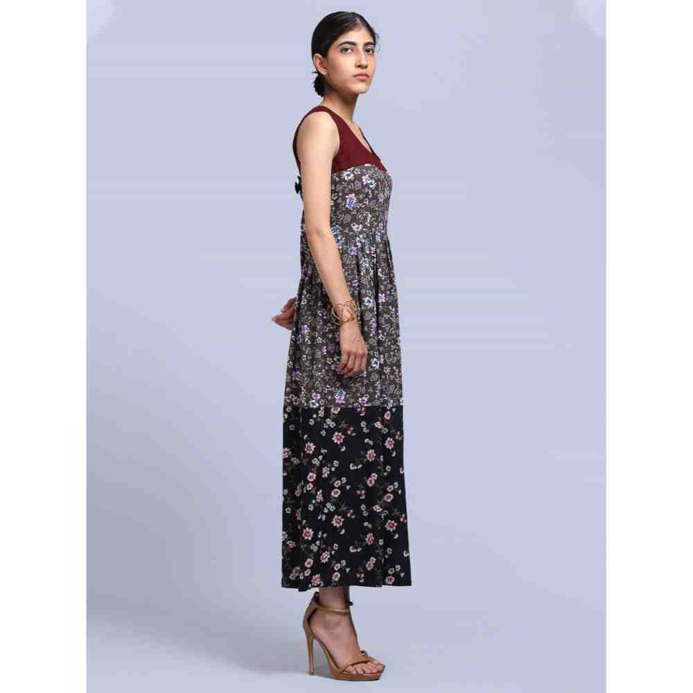 Doodlage Multi-Color Printed Gathered Dress