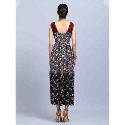 Doodlage Multi-Color Printed Gathered Dress