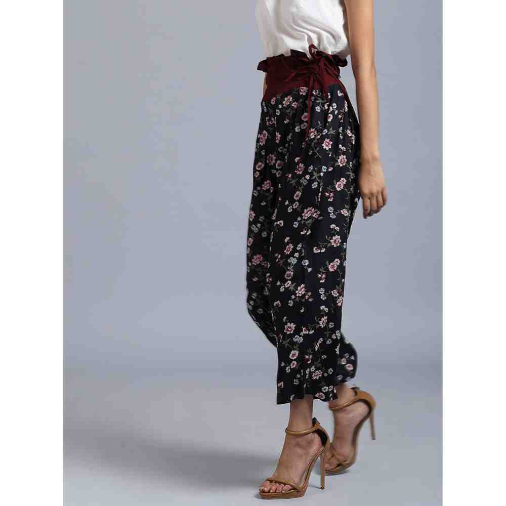 Doodlage Navy Blue Paper Bag Pants