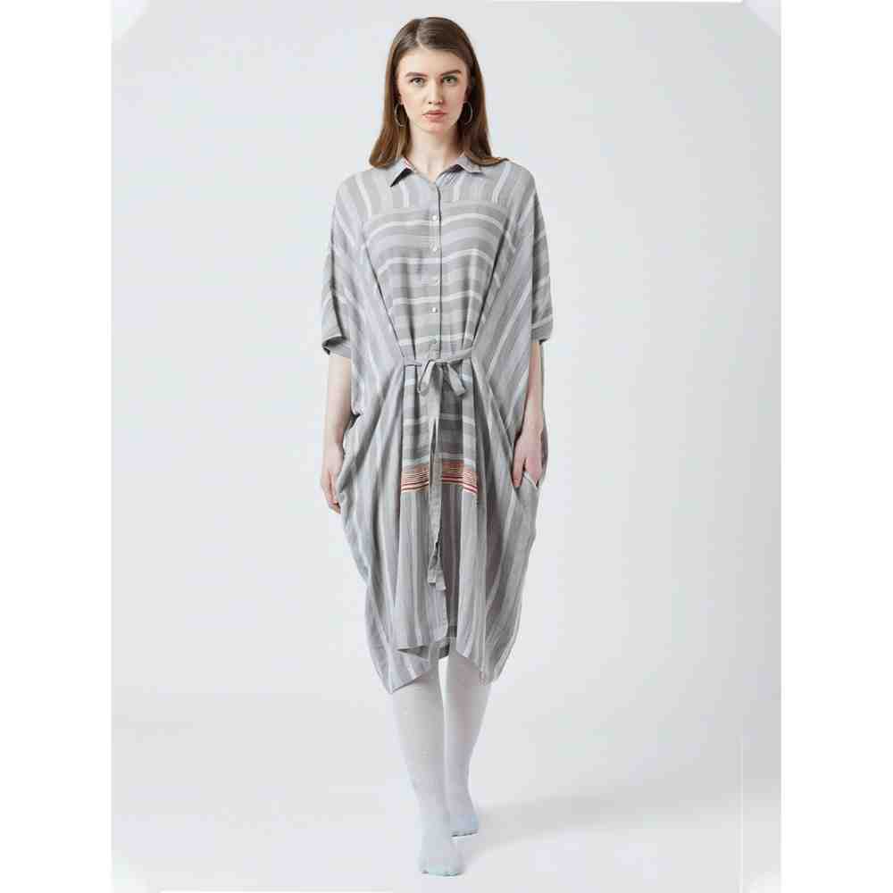 Doodlage Striped Kaftan Dress