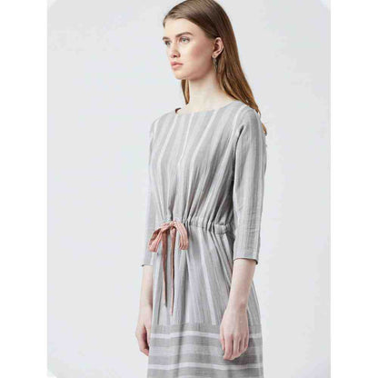 Doodlage Striped Drawstring Dress