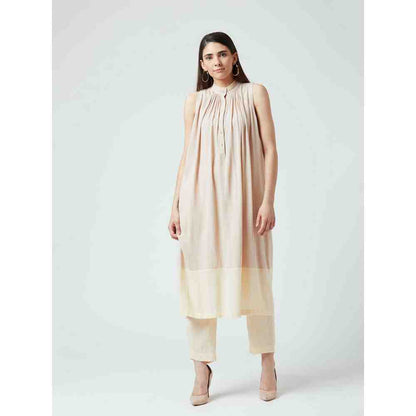 Doodlage Grace Beige Tunic With Culottes (Set of 2)