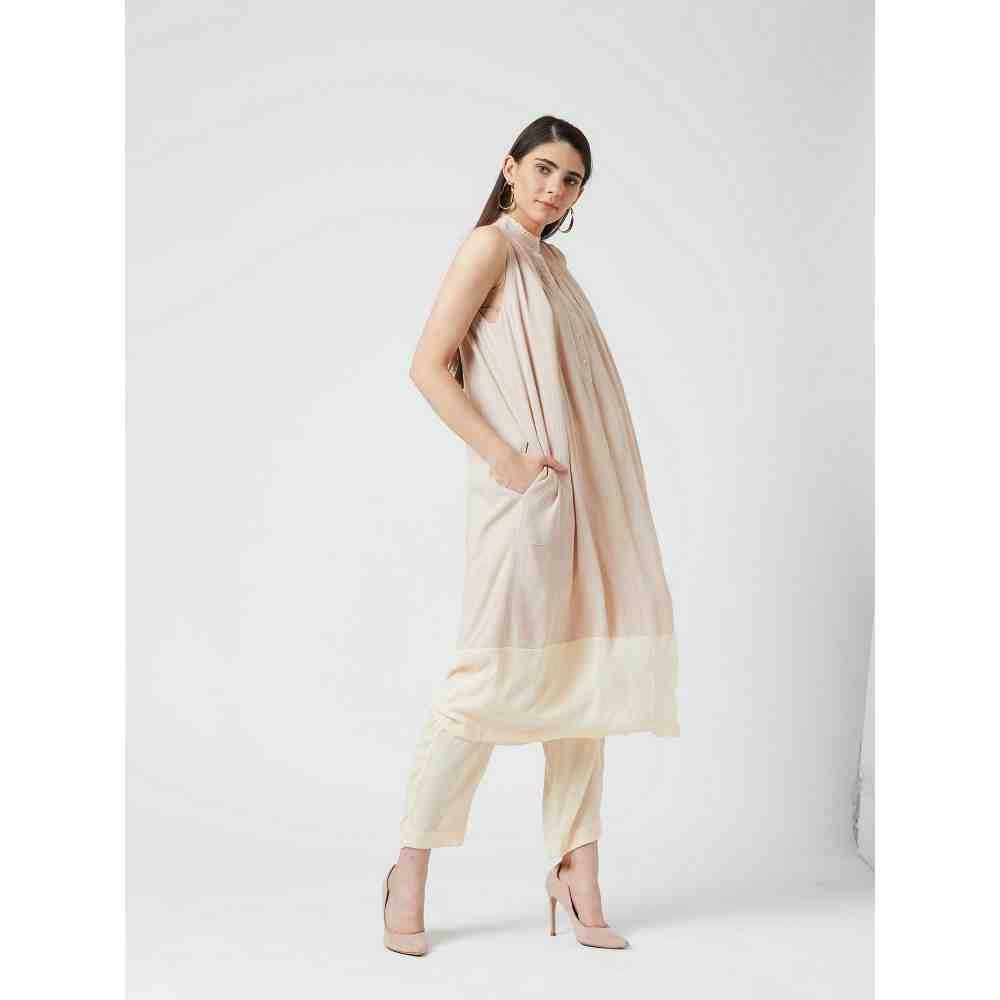 Doodlage Grace Beige Tunic With Culottes (Set of 2)