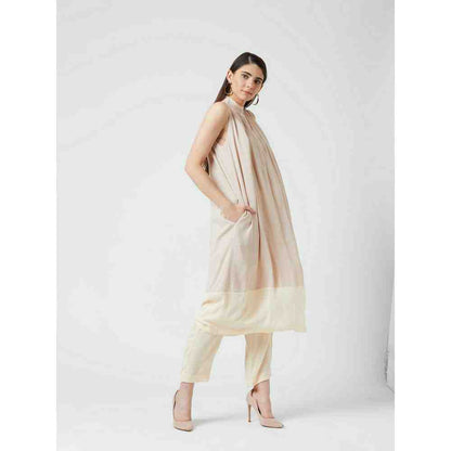Doodlage Grace Beige Tunic With Culottes (Set of 2)